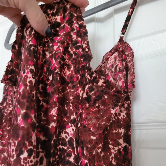 Medium Aritzia Satin Cami - Brown and Pink - Picture 3 of 4